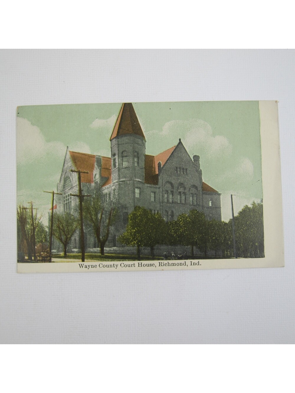 Antique Richmond Indiana Postcard Wayne County Court House UNPOSTED